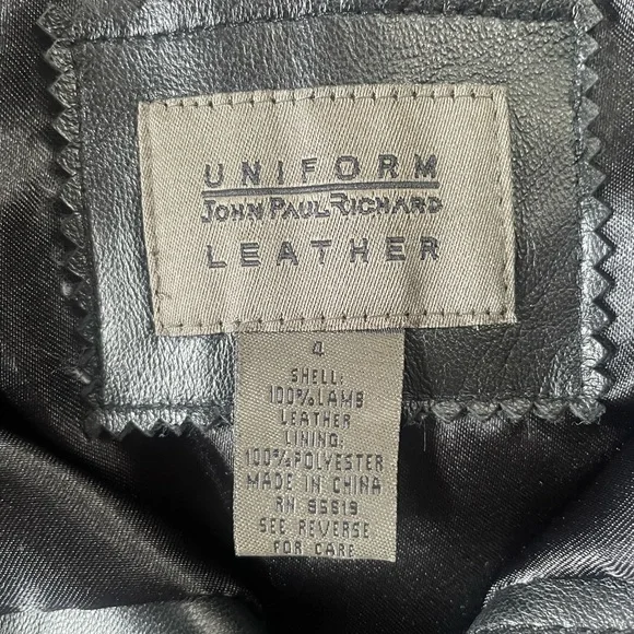 Uniform John Paul Richard Lamb Leather Miniskirt - Picture 3 of 7